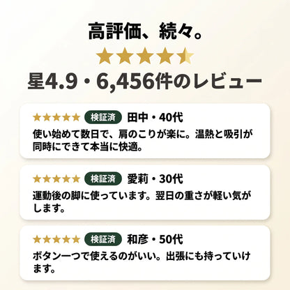 カッピングセラピー｜吸引・温熱・赤色光 電動カッピング（USB-C充電）