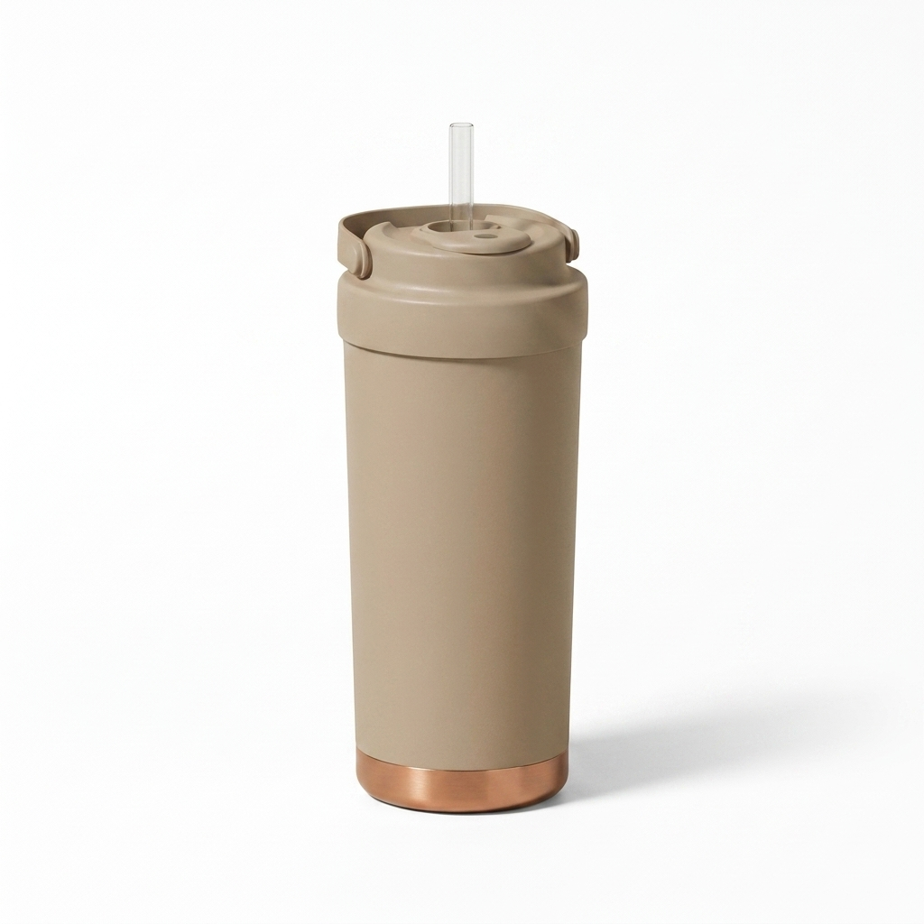 真空断熱ストロータンブラー 500ml（ストロー付き・セラミックコーティング）