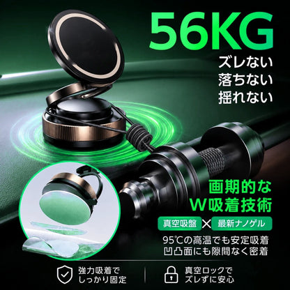 強力な吸着力でズレない・落ちない・揺れない
