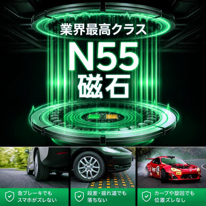 業界最高クラスのN55磁石