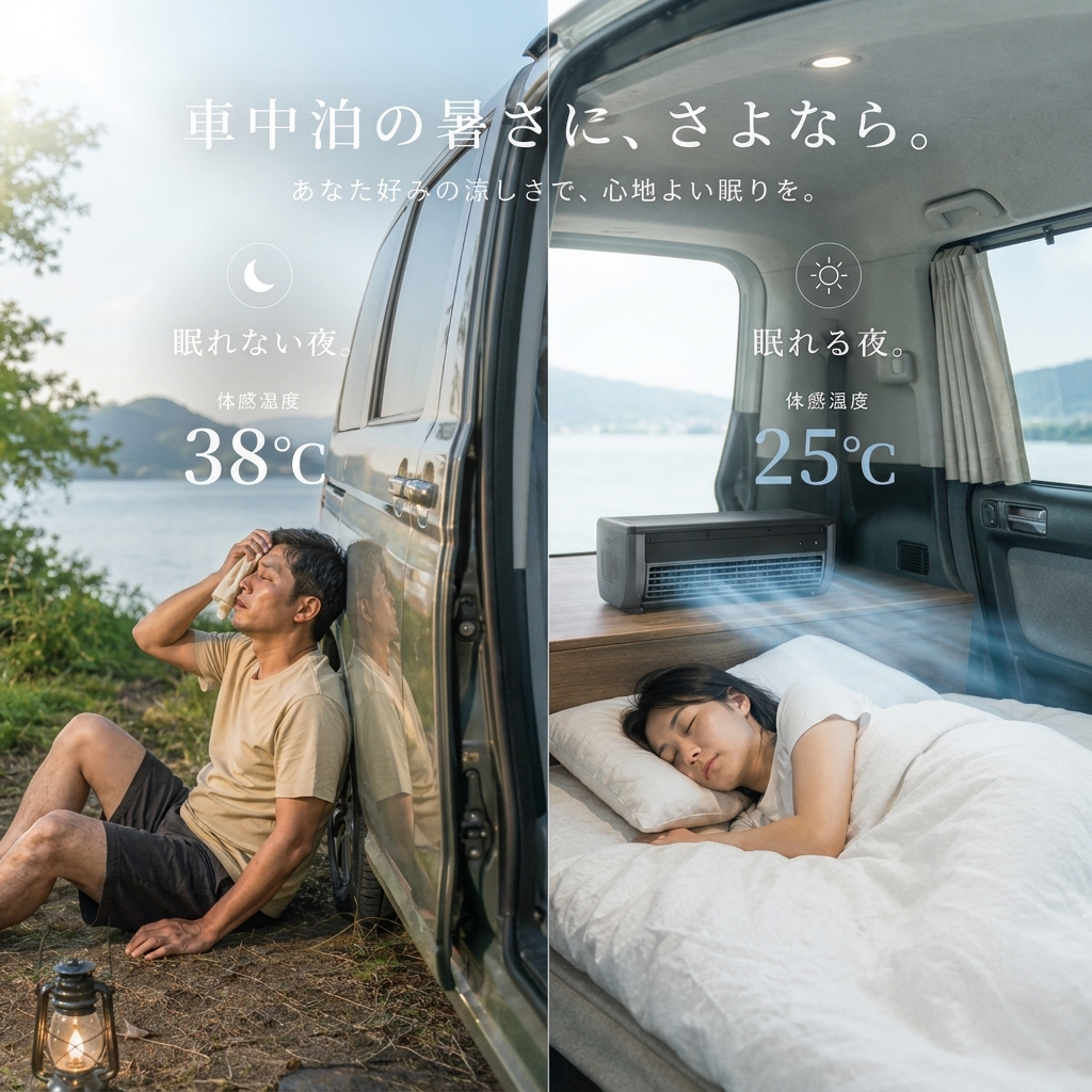 KIZUNA COOLER 車中泊・キャンプ用 充電式冷風機