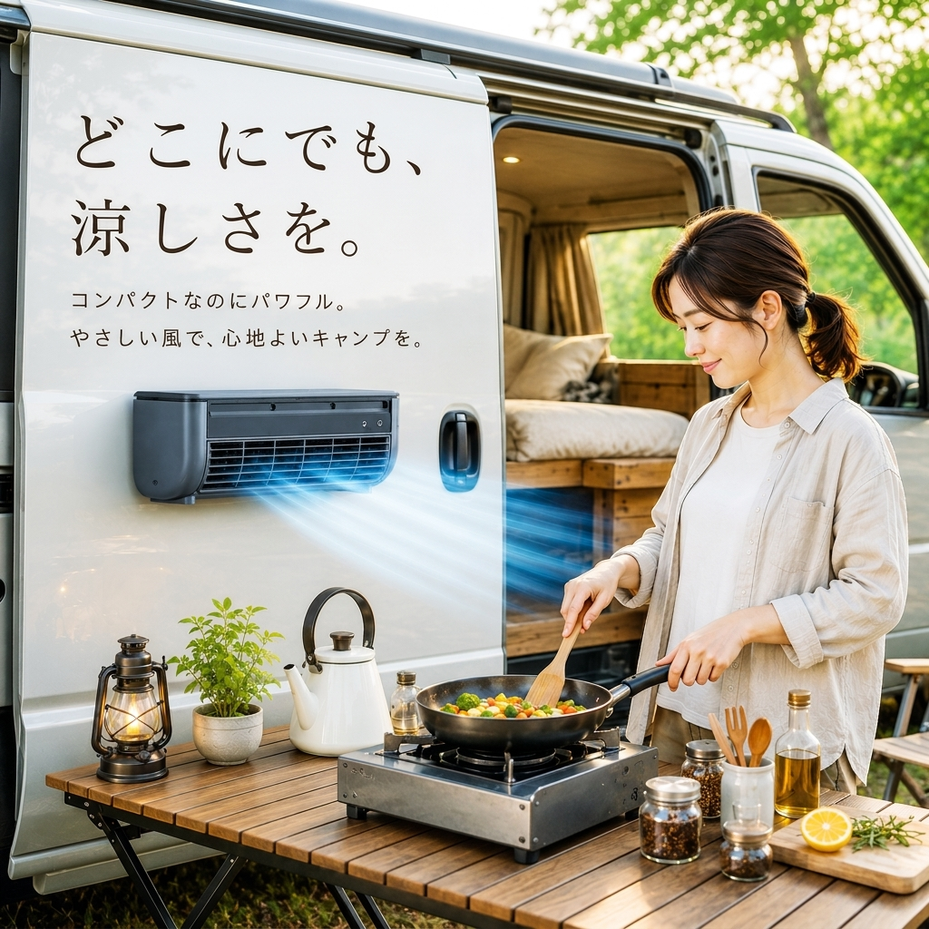 KIZUNA COOLER 車中泊・キャンプ用 充電式冷風機