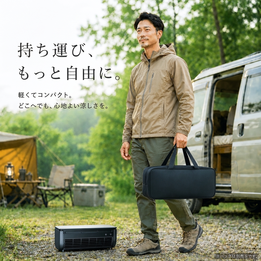 KIZUNA COOLER 車中泊・キャンプ用 充電式冷風機