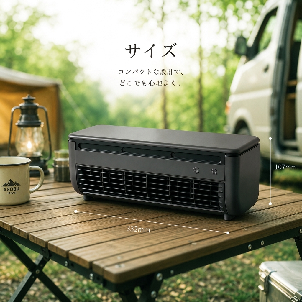 KIZUNA COOLER 車中泊・キャンプ用 充電式冷風機