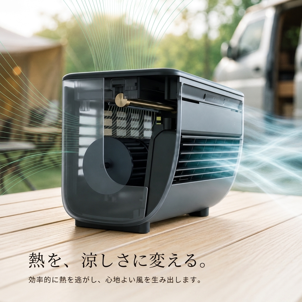 KIZUNA COOLER 車中泊・キャンプ用 充電式冷風機