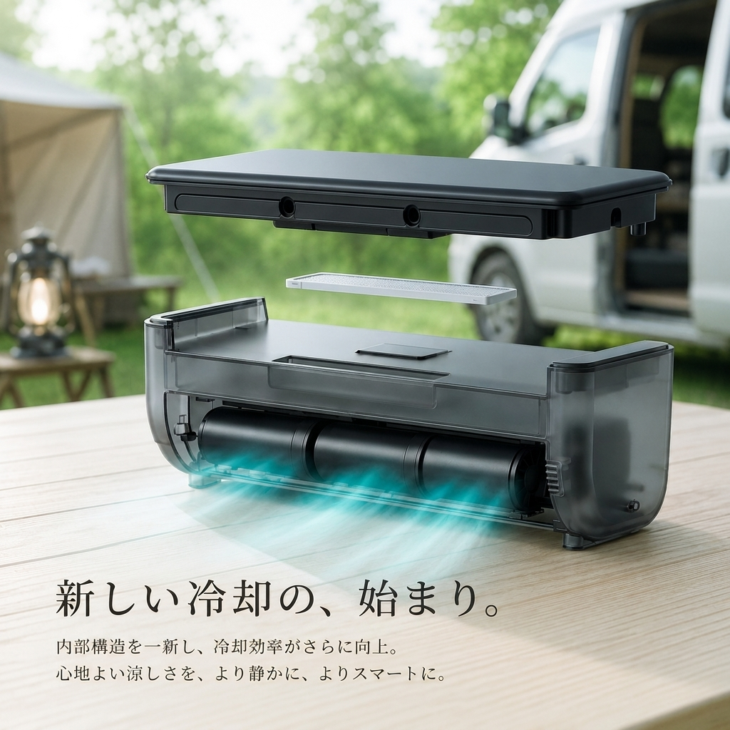 KIZUNA COOLER 車中泊・キャンプ用 充電式冷風機