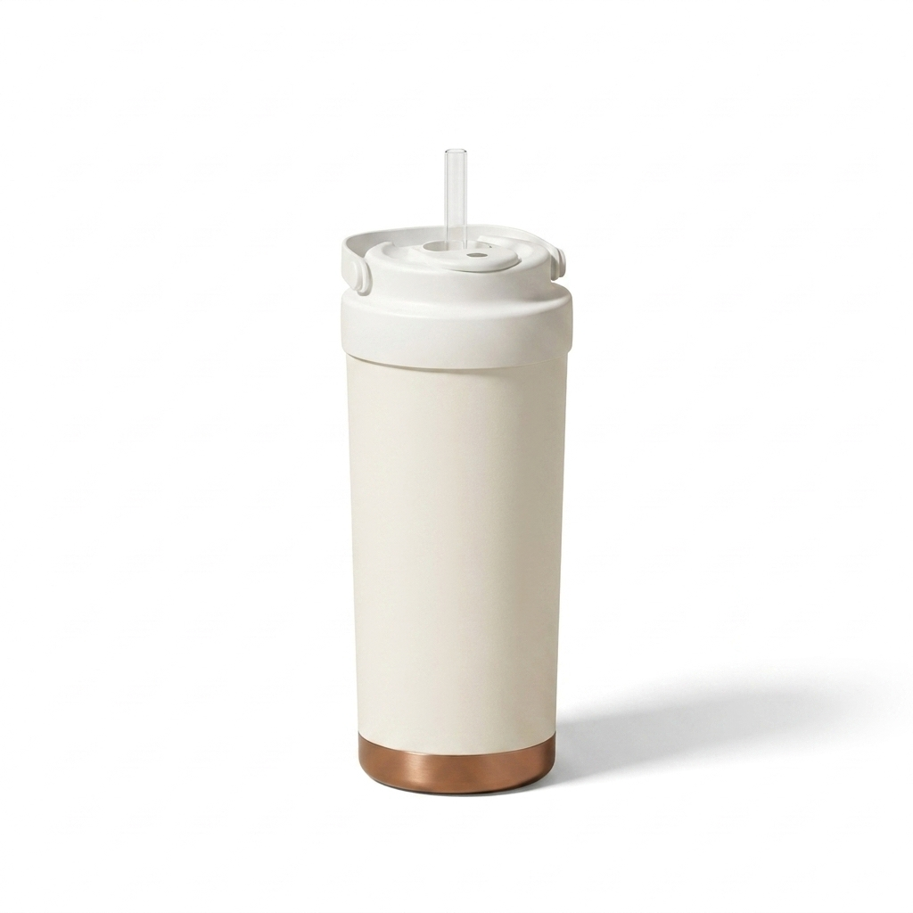 真空断熱ストロータンブラー 500ml（ストロー付き・セラミックコーティング）